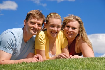Fototapeta premium Family on grass