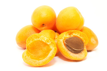Fresh apricot isolated on white
