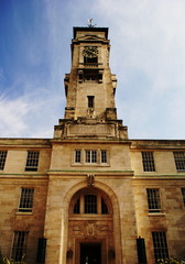 Fototapeta na wymiar clock tower on a building