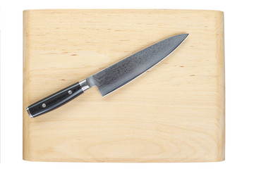 Kitchen Knife on Cutting Board