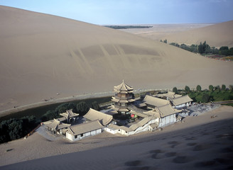 Dunes and Temple,China