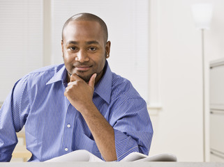 Man Smiling at Camera