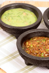 hot guacamole and sauce