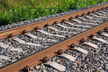 Railroad track fragment