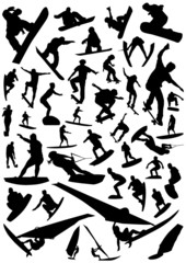 collection of board sports vector 4