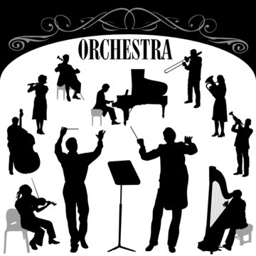 orchestra musician vector