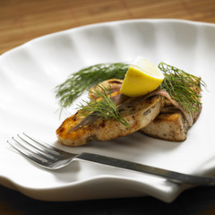 swordfish steak with anchovies