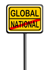 Information mit Schild