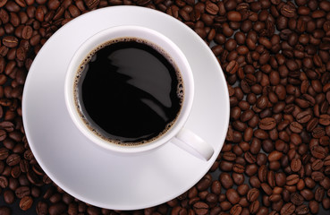 Cup of coffee with wave