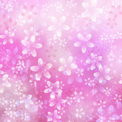 花のイルミネーション　ピンク