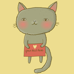 Cute caroon cat