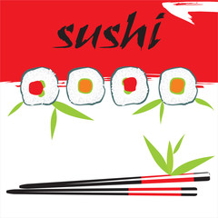 Fototapety  wektorowa kompozycja sushi