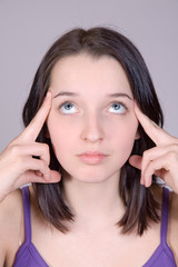 Fototapeta premium beautiful girl and gesture