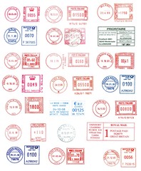 colorful postmarks background