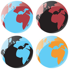 Smooth globe icons