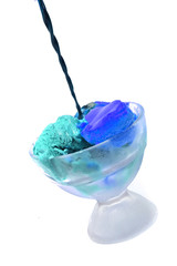 ice cream over white