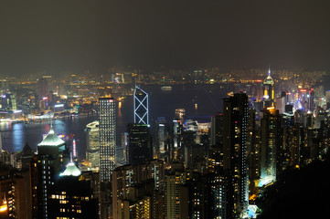 Obraz premium Night scene fo Hong Kong