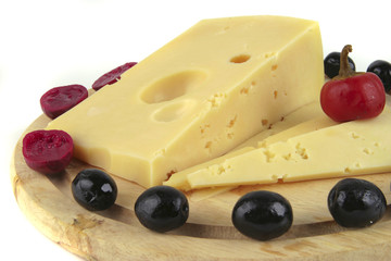 yellow cheese served