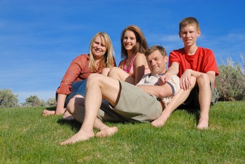 Fototapeta premium Parents with teenagers