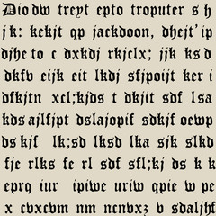 Seamless pattern based on gothic font old