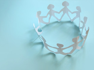 community of people holding on hands, concept