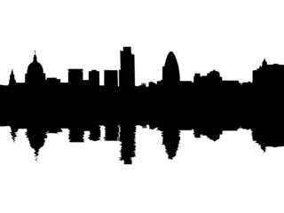 Obraz premium London skyline reflected