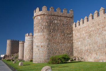 Fototapeta na wymiar Murallas de Avila, Castilla y Leon (Spain)