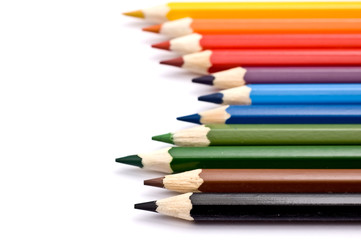 A set of colorful pencils (shallow depth-of-field)