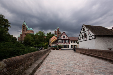 Old town and the roman cathedral st Speyer, Germany