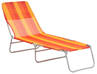 Deck chair. Clipping path
