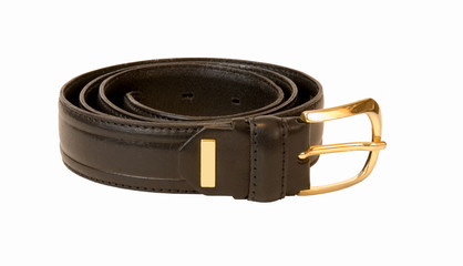 BLACK LEATHER BELT FOR MEN