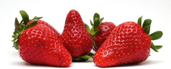 Strawberries in a group