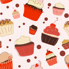 cakes pattern vector