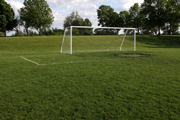 Obraz na płótnie Canvas Empty Soccer Goal