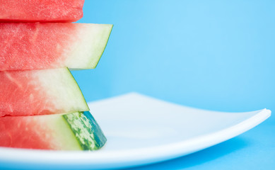 Fresh slices of watermelon