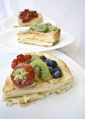 two slices of fruit cake