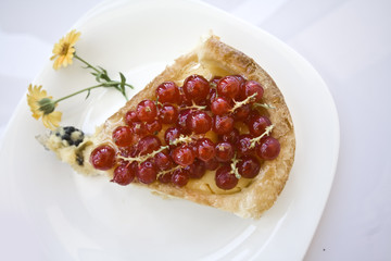 fetta di torta con ribes