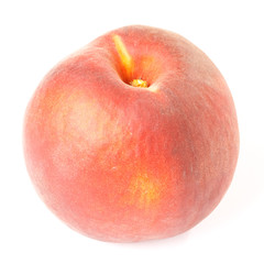 Fresh peach isolated on white with clipping path