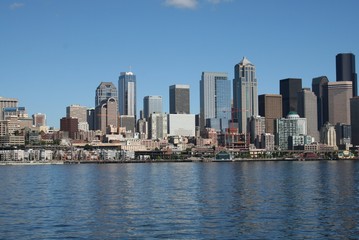 Fototapeta na wymiar Downtown Seattle Washington Skyline in Summer