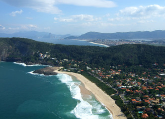 Itacoatiara beach view of Costao Mountain top