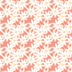 Seamless daisies fabric texture