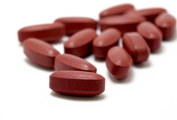 Obraz na płótnie Canvas macro of prescription pills