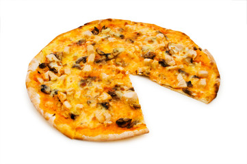 Pizza isolated on the white background