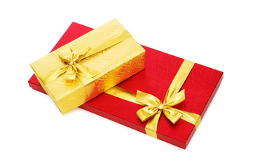 Gift boxes isolated on the white background