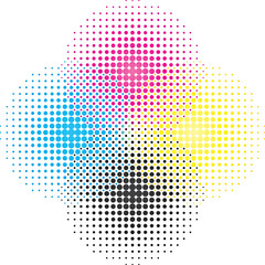 vector illustration of CMYK colors