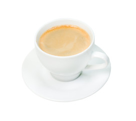 cappuccino.Cup of coffee on a white background