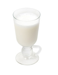 Glass with milk.Isolated on white