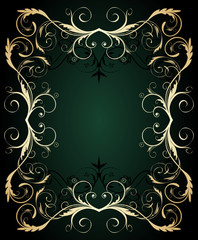 golden floral frame