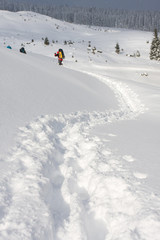 Hiking in the mountains