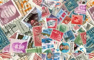 Collection of US vintage postmarks